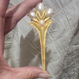 Parke Lane Gold and Pearl Brooch